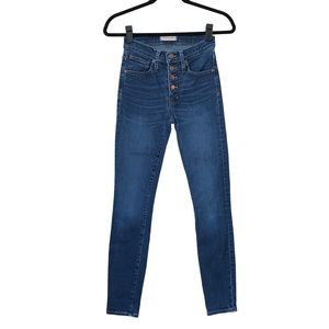 10" High-Rise Skinny Jeans in Dewitt Wash: Button-Front